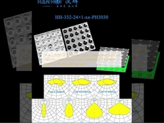 24 σε 1 3030 LED Επτά επιλογές διανομής φωτός Ενιαία έξοδος φωτός Εύκολη εγκατάσταση Εξαιρετική οδική και πλημμυρική φωτιστική φακούς