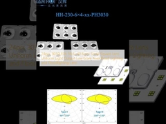 24pcs 3030LEDs 59,6×49,6mm Μικρός τετραγωνικός φακός Ενιαία έξοδος φωτός χαμηλή περιοχή λάμψης Οδικός φωτισμός και προβολής φακός