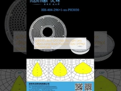 Φ263.03x9mm Φακός UFO High Bay Light 296τμχ Λυχνία Χάντρες Ακριβείας Οπτικός Έλεγχος Βιομηχανικός Φακός