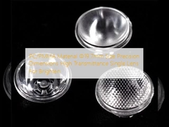 Υλικό PC/PMMA Μέγεθος Ø19.7mm Διαστάσεις Ακριβείας Υψηλή Διασπερατότητα Μονός Φακός Για Φωτισμό